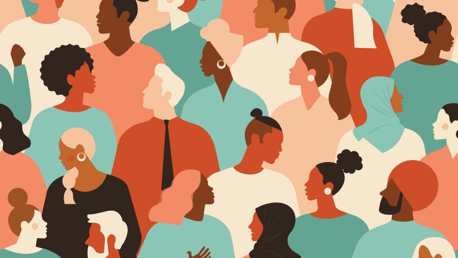 diverse people background
