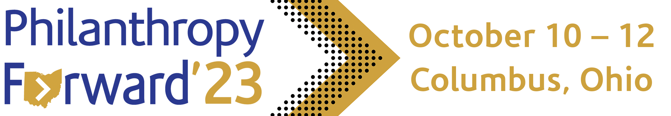 conference logo with black and gold arrow