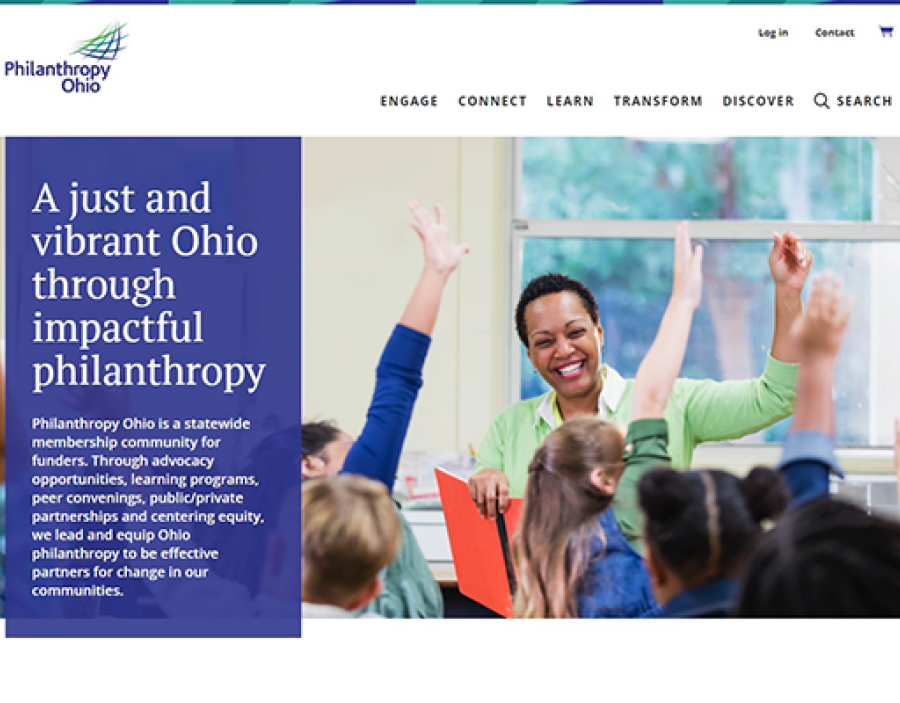 top of philanthropy ohio website