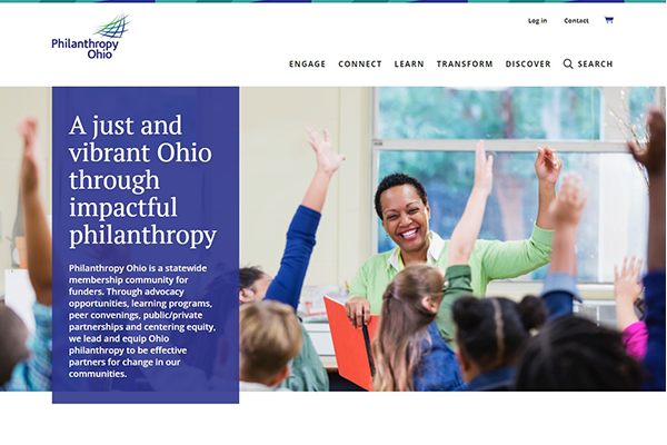 top of philanthropy ohio website