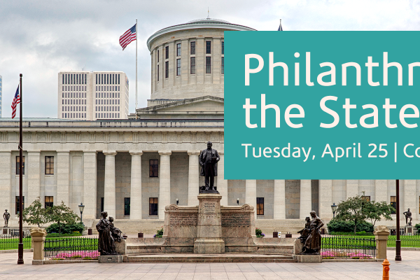 Ohio Statehouse building with gray sky